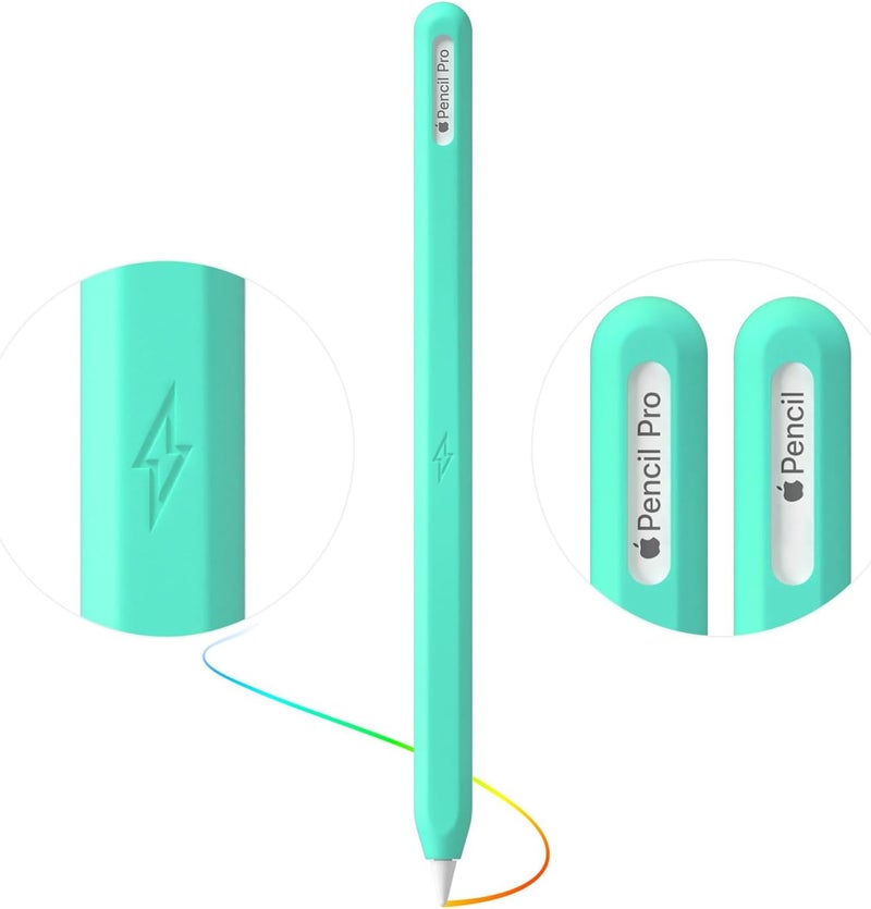 AKSHFETH Ultra Thin Protective Pencil Cover for Apple Pencil Pro &Apple Pencil 2nd Gen Silicone Case Sleeve Compatible with Apple Pencil Pro (Mint) - Image 1